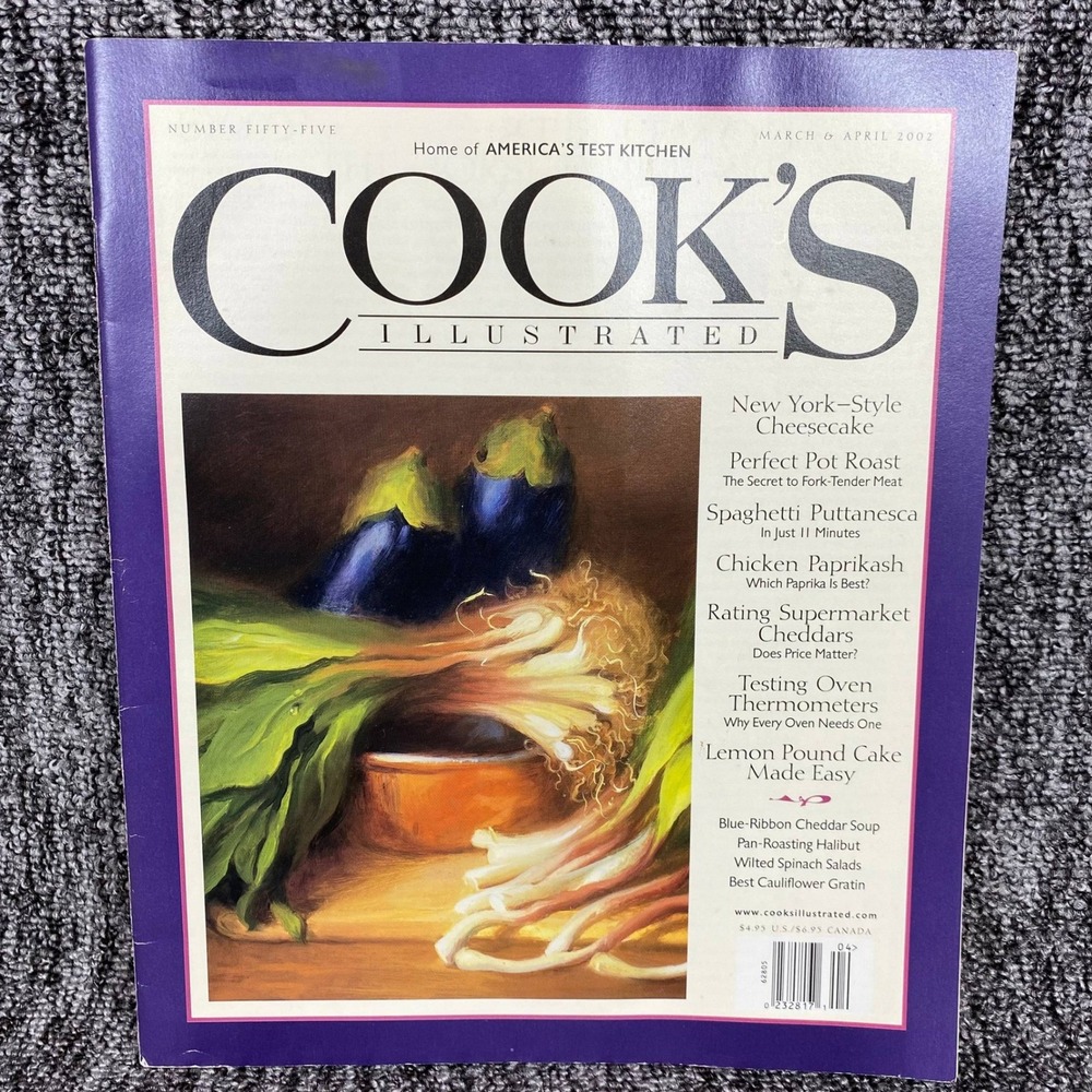 Vintage Cooks Illustrated Magazine March April 2002 Number 55 Recipes